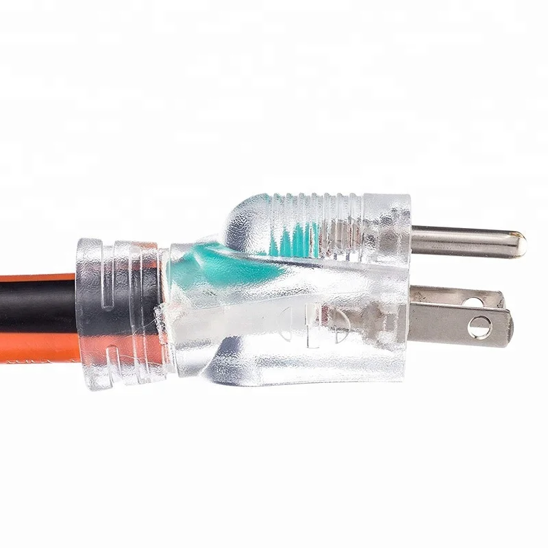 3 Conductor Triple Tap Outdoor Extension Cord -10 Gauge 50 Ft. 10/3 with Lighted Ends