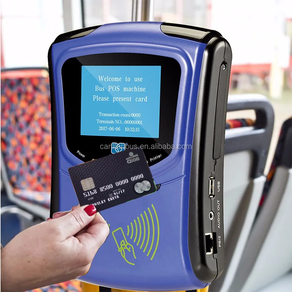 Bus validator with QR scanner can 1D Barcode /2D QR Code for Quick payment or ticket Pass validation