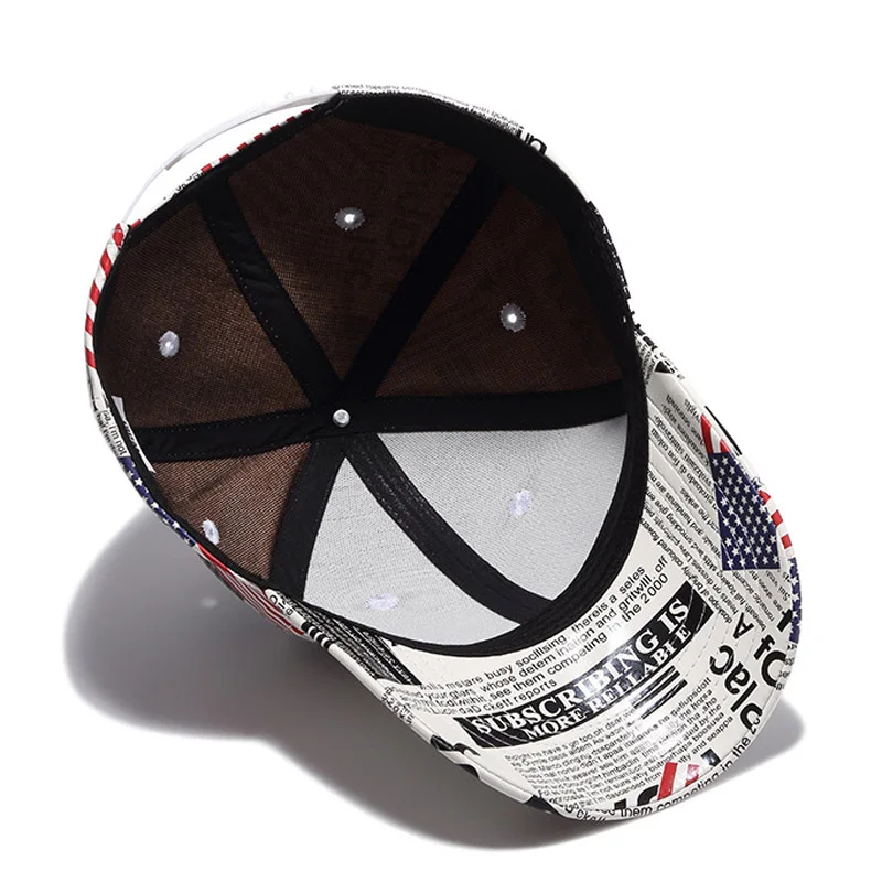 Europe and America Retro Map Design Snapback Bone Hats PU Leather Baseball Cap for Men or Women