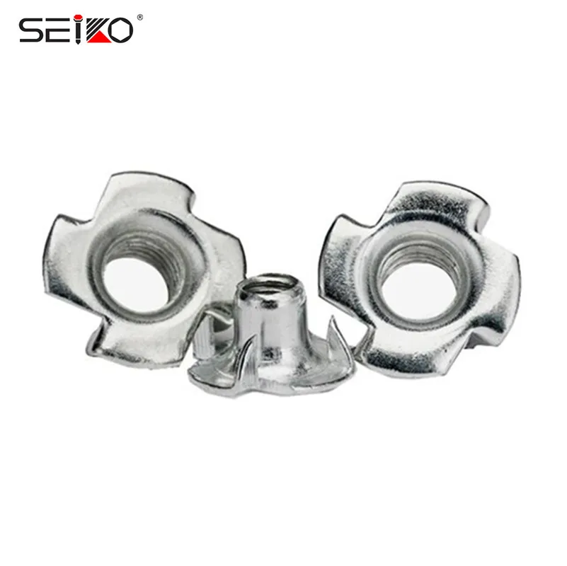 Stainless Steel Four Claw Threaded Insert Pronged Tee Nut DIN1624