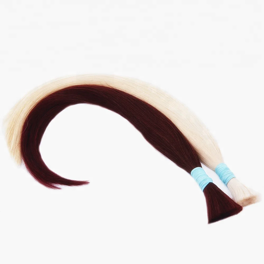 Unwefted Human Bulk Virgin Hair For Braiding,Russian Remy Human Hair Extension, Factory Price Chinese Hair Bundles