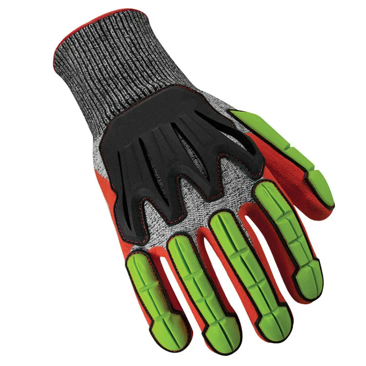 Custom Mechanic Gloves IMPACT Gloves BLACK TPR Working Impact Resistant Glove/golves Apr HKWZQ-A-055 CN;SHG EN420 S-XXL HK