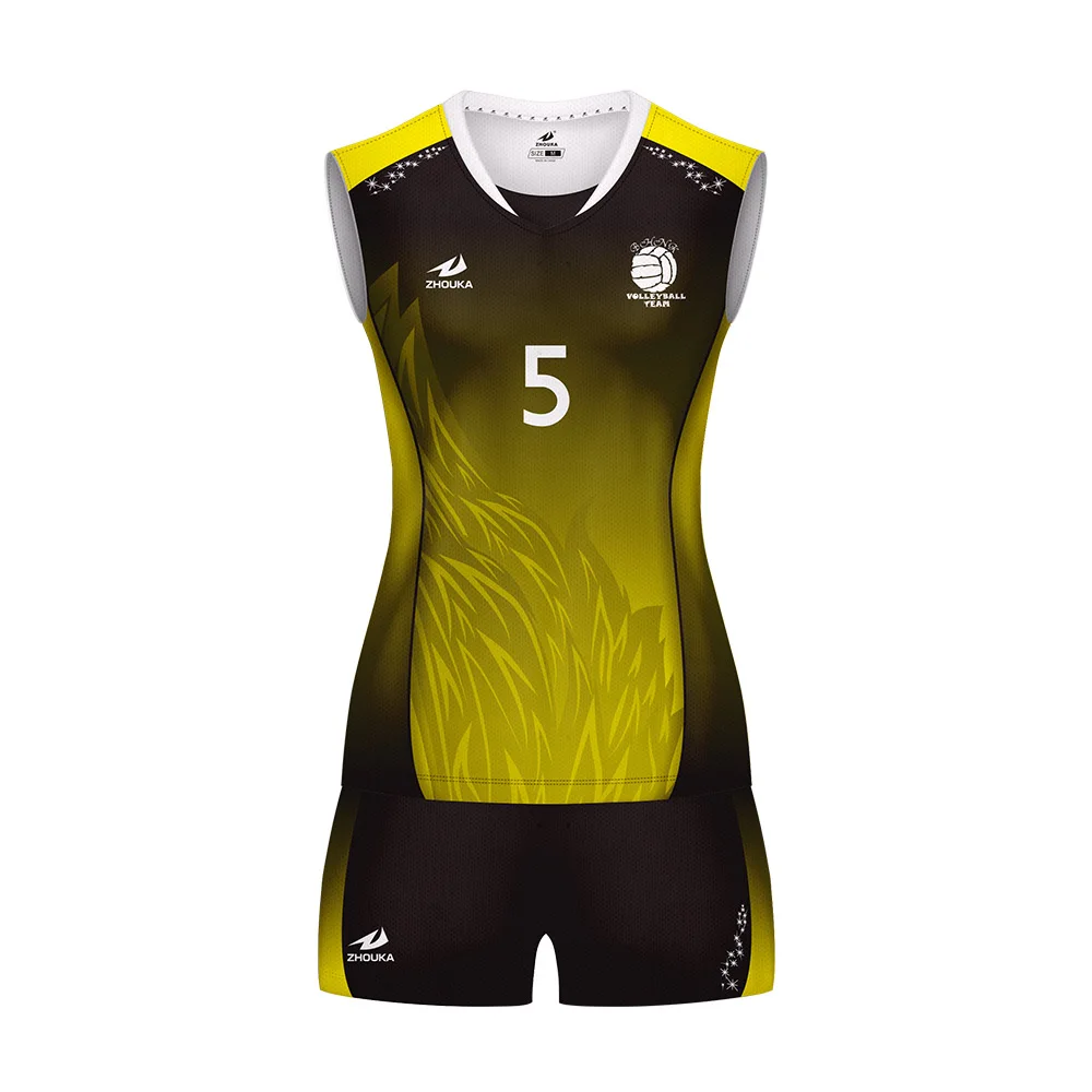 Marshal Custom Unique High End Fashion Printed Sublimation Red Sleeveless Volleyball Jersey Design