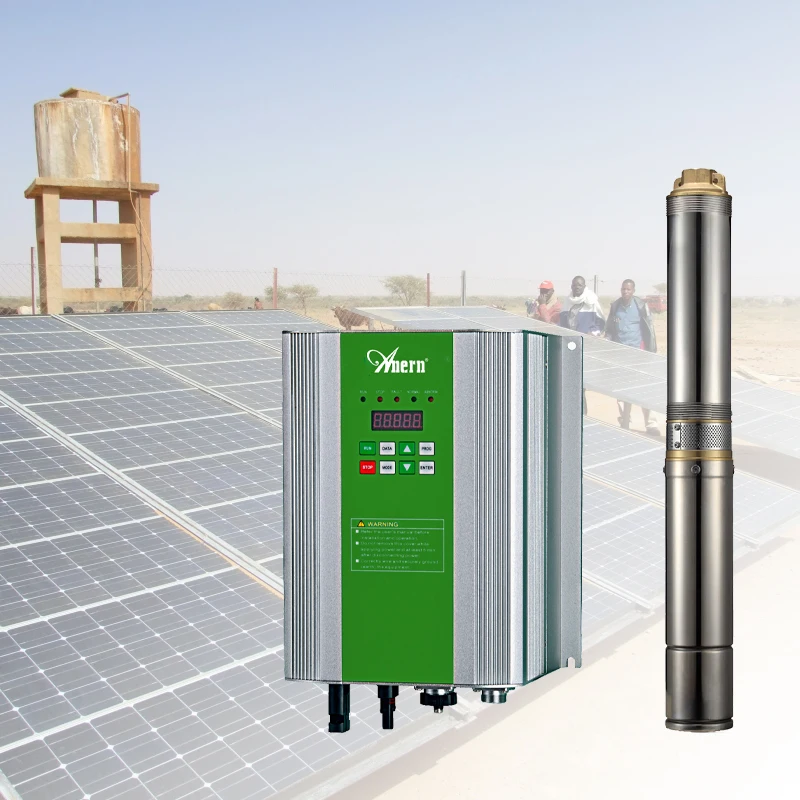 Anern High Head Submersible 300 Meter Deep Well Solar Water Pump