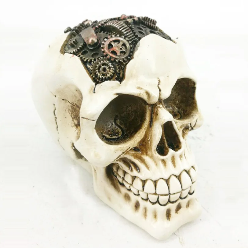 Resin Viking head real human house decoration for halloween