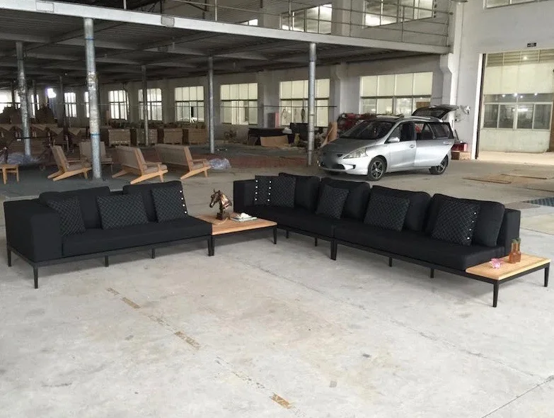 Modern sectional garden sofa patio furniture lounge Olefin mattress modular outdoor exterior sofa