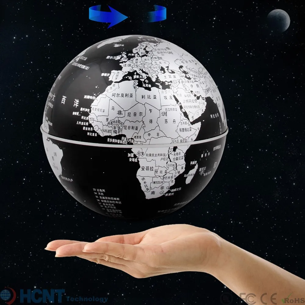
Wholesale magnetic floating virtual world map globe for birthday gift 