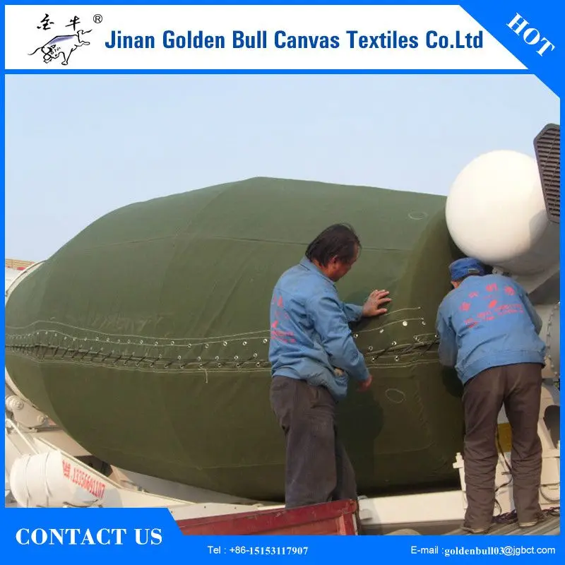 Mixer truck drum tarpaulin cover