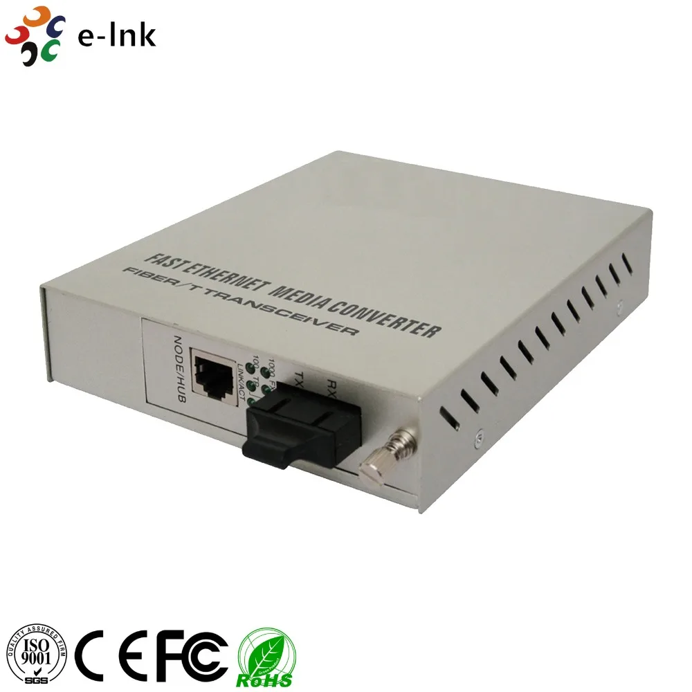 Встроенный блок питания 10/100/1000 м одного волокна sc media converter