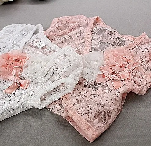 
Wholesale Kids Autumn Mini Bolero fashion girl Flower embroidered cape for baby girl dress LSKS 