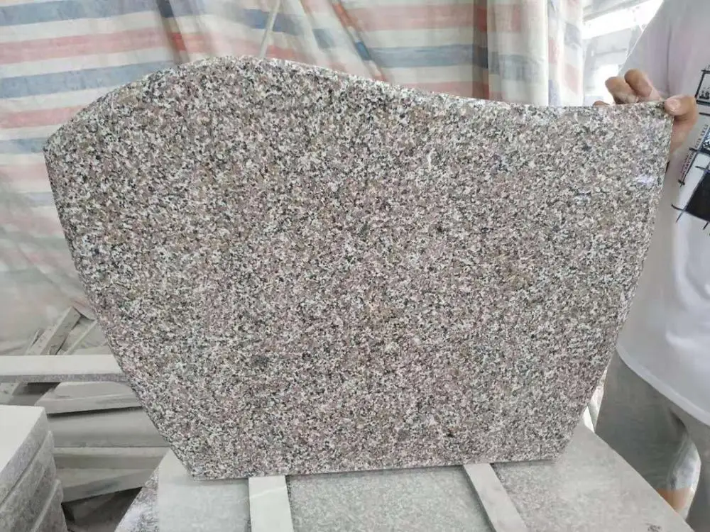 Poland/European style cherry red granite tombstone/gravestone/monument