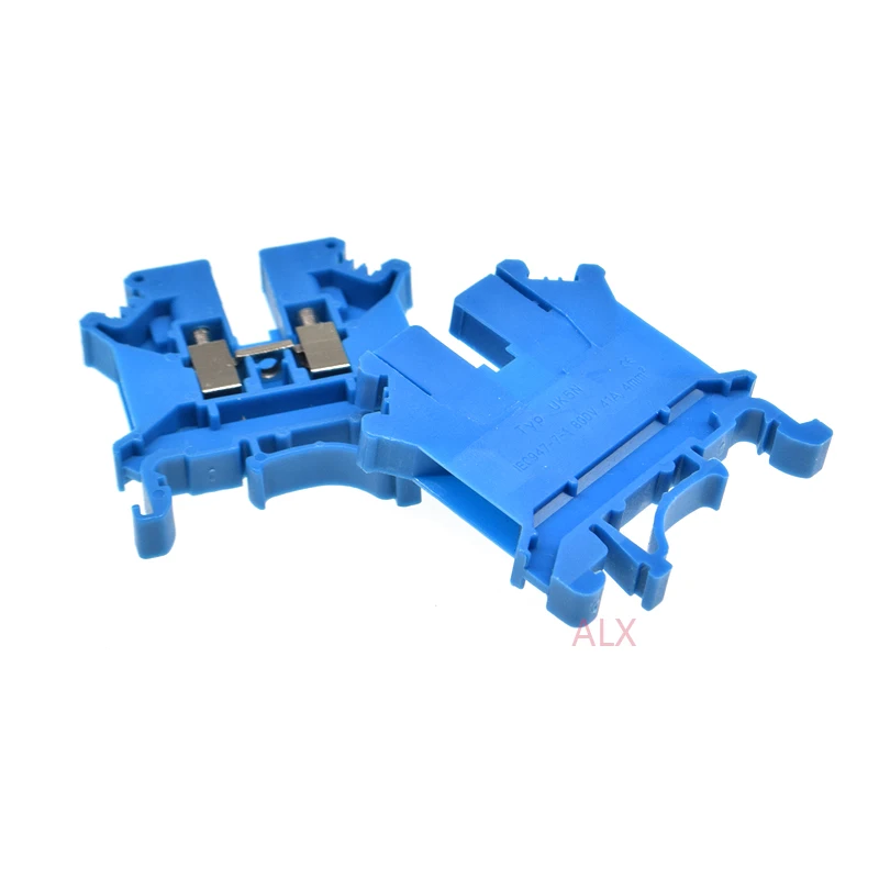 BLUE fire retardant UK-5N DIN Rail Universal Wire Terminal Blocks Screw Type UK5N Phoenix Type High Quality 800V 41A