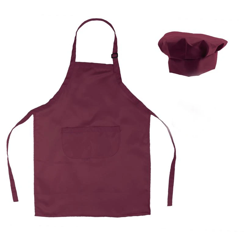 Custom kids  apron masterchef aprons with hat apron baking   set
