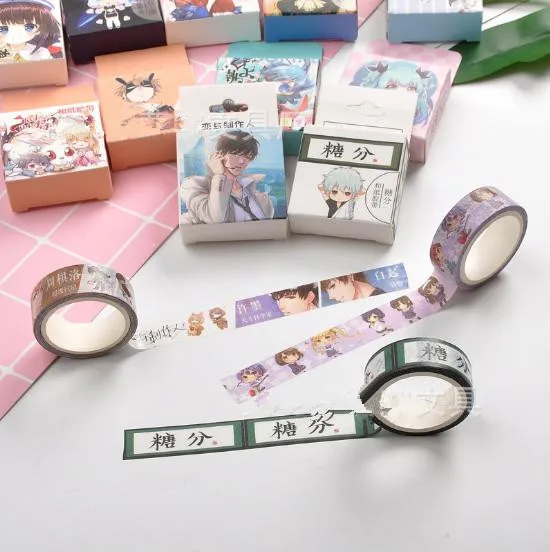 
Anime surrounding box tape work cell killing angel hand stationery tape cartoon stickers, cartoon and paper pn6476 