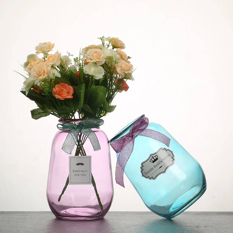 Buy Christmas Decoration Supplies Fancy Design Flower Glass Vase For Home Decoration