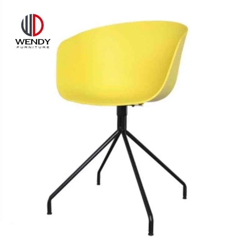 Italian Style New Design Dining Room Plastic Tub Chair with wheels