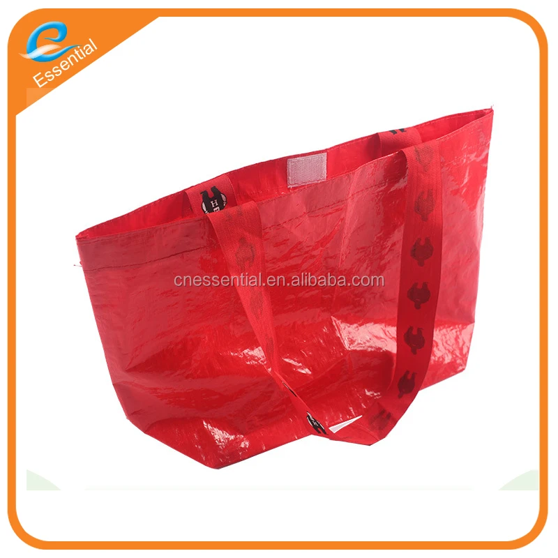 Waterproof customized big shopping bag woven material,big supermarket pp woven bag