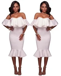 Wholesale S8500 multiple color available   trumpet women night club wear party dresses