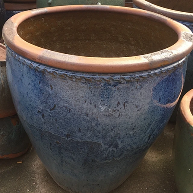 
large outdoor landscape hand glazed ceramic plant pots 