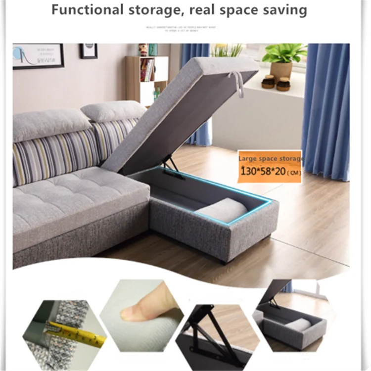 Reclining small sleeper furniture living room modern fabric modern cum foldable bunk folding sofa bed with storage
