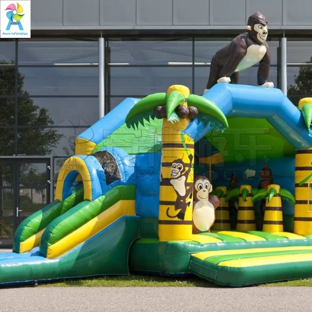inflatable gorilla bounce house amusement castle around