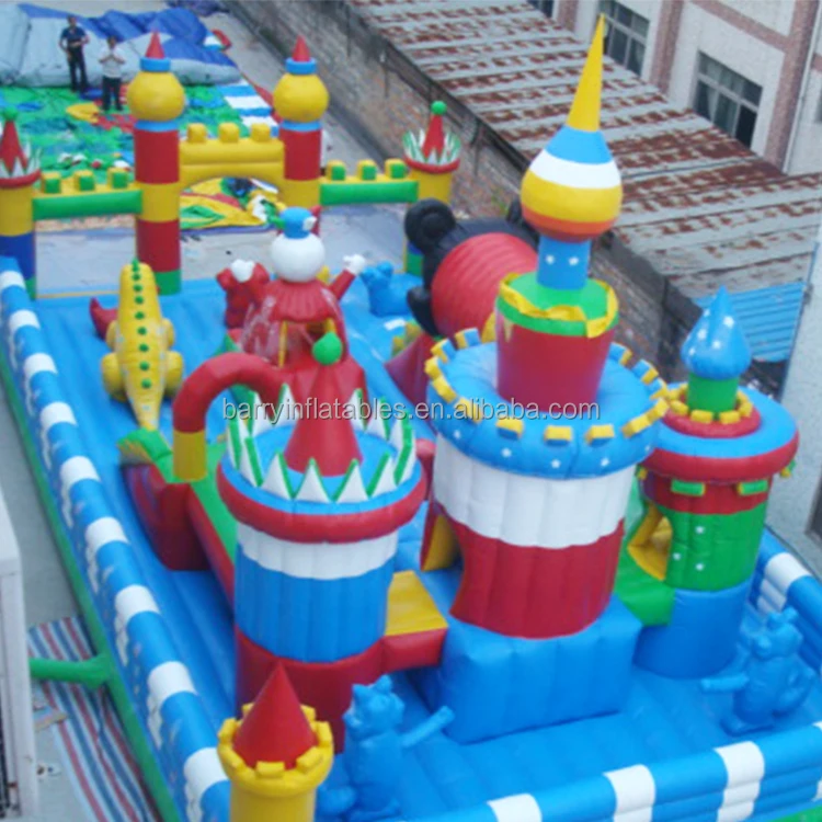 Outdoor or indoor themed inflatable amusement parks , custom inflatable bouncer theme park