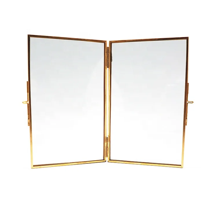 PF-1002 Two Sided Folding Glass Picture Photo Frames