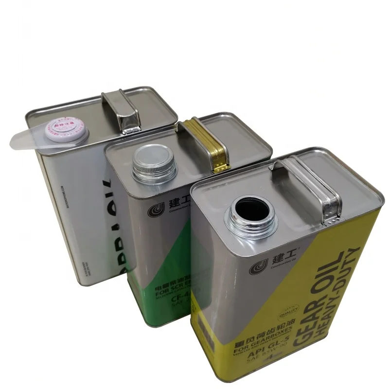 Cheap Rectangular F-style 4L Metal Tin Cans used for Petrol/Oil/Paint/Chemicals China Manufacturer