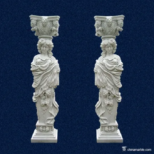 round marble pillar design/marble column roman column/stone column capital