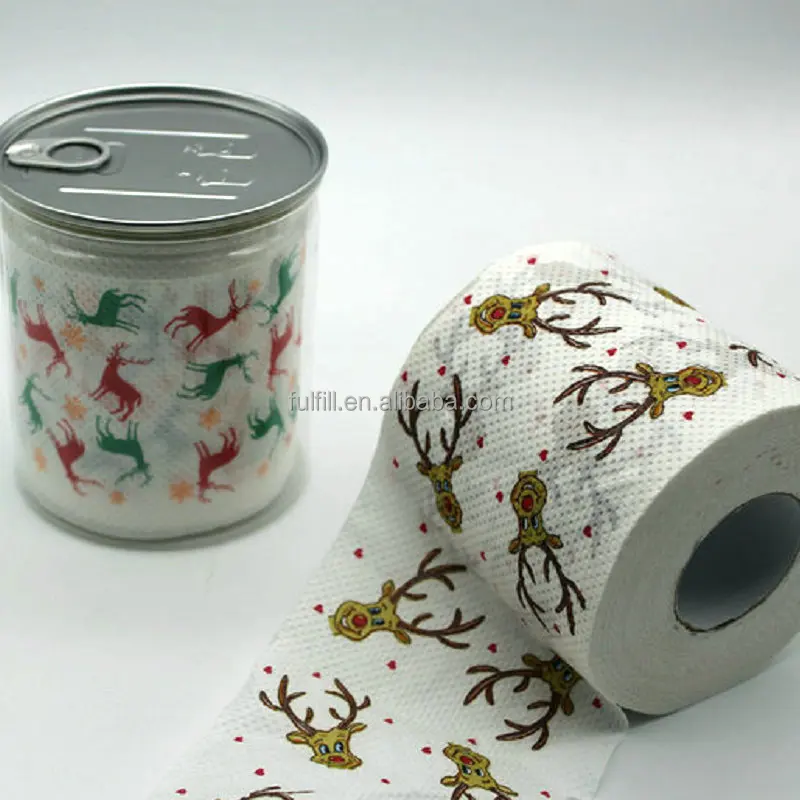 decoration printed paper roll tissue with logo