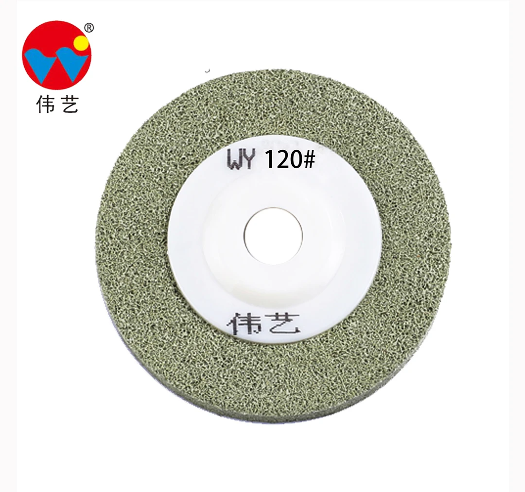 Weiyi 4 Inch Stone Polishing Pad with Plastic Cover for Grinding The Edge of Marble, Granite, Artificial Stone