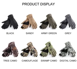 Cheap fleece warm waterproof riding touch sports outdoor climbing camo winter gloves mens