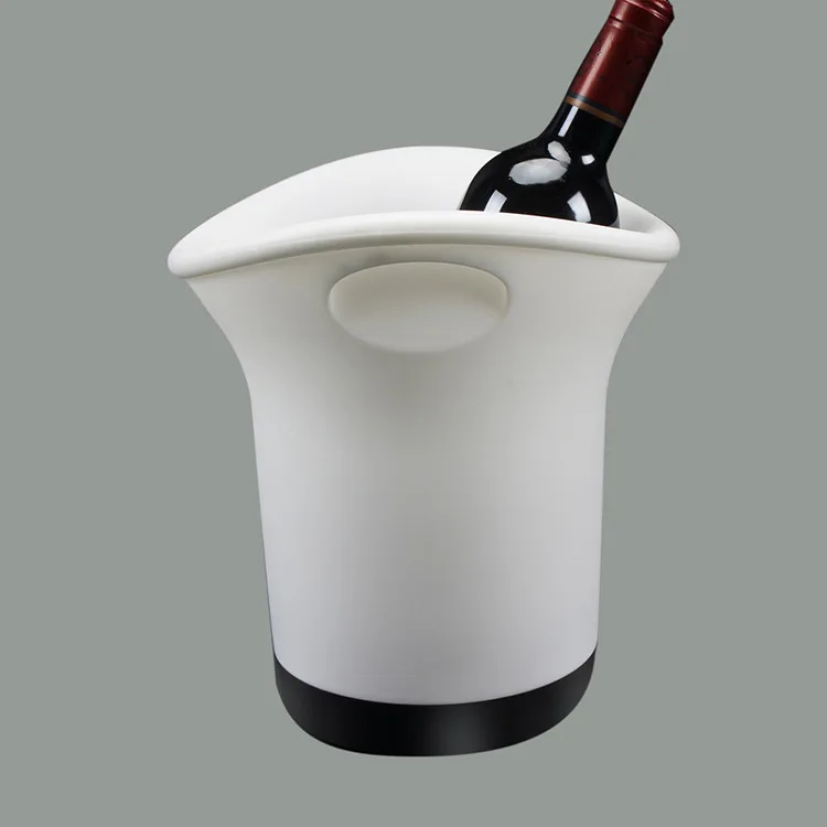 Custom Illuminated Ice Bucket Double wall PP LED Speaker Ice Bucket LED Wine Bucket Champagne Cooler