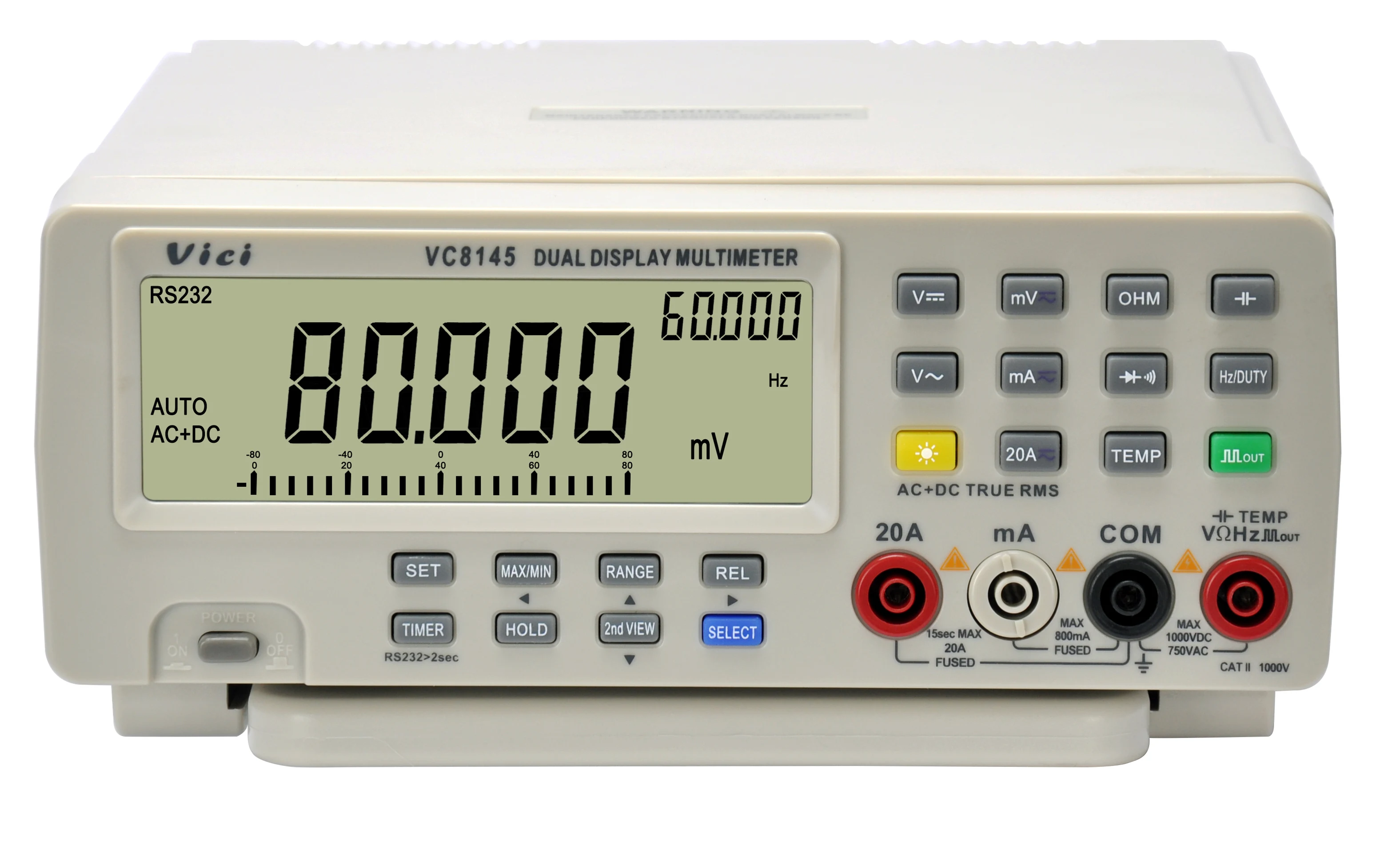VC8145 80000 Counts True RMS Multimeter with Computer Interface