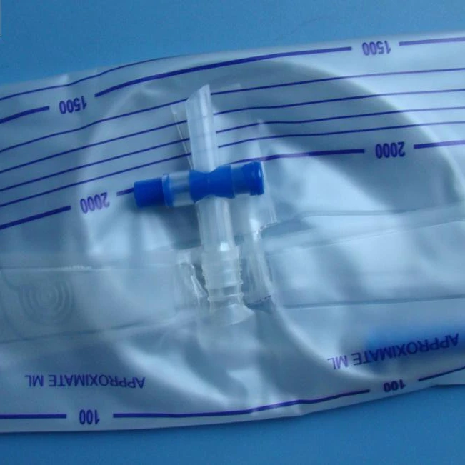 Disposable medical 2000cc urine bag with belt