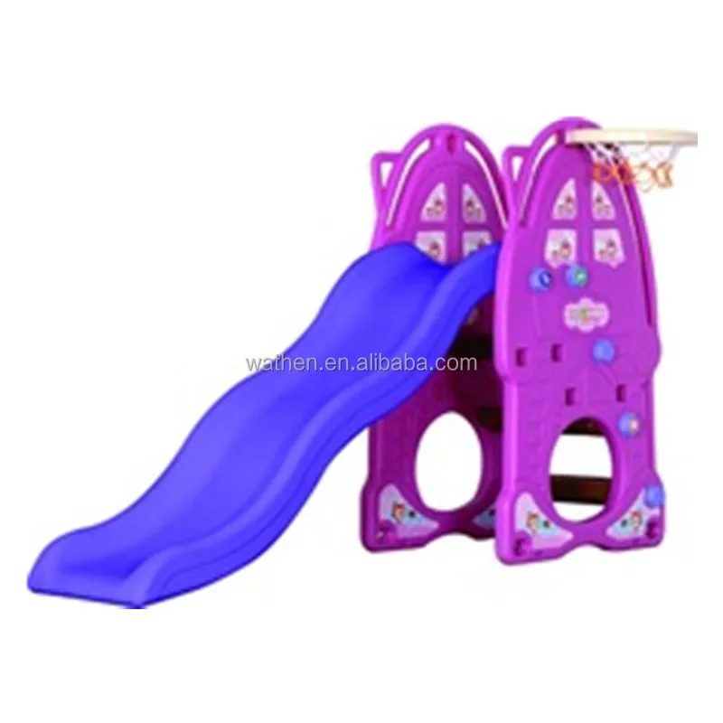 Kid Plastic Toy Playground Basketball Stands and Slider and Kid Toys for Sale Indoor Playground Slide/combined Slide >3 Years