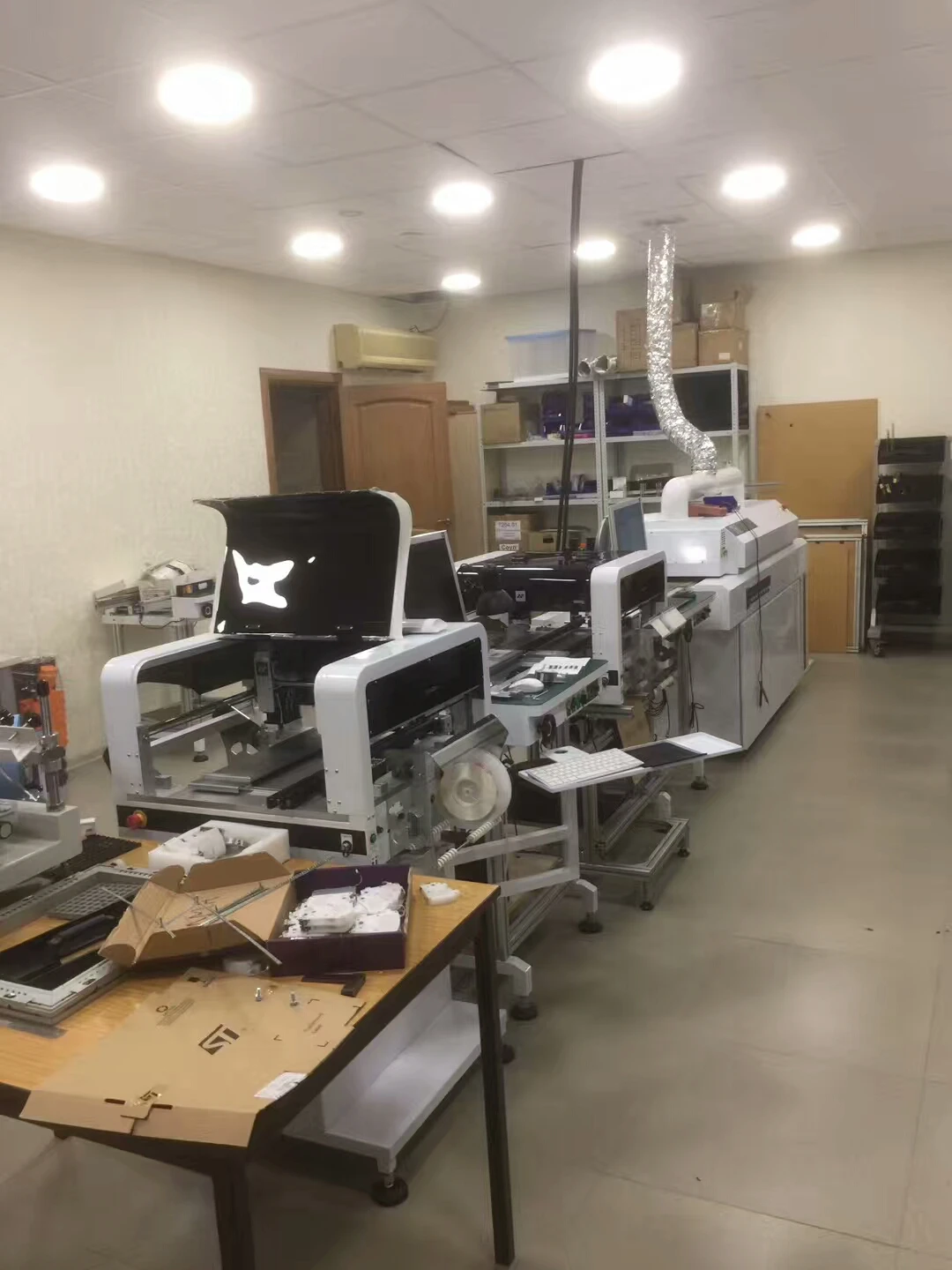 pick and place smt machine neoden4 with stencil printer FP2636 and soldering station