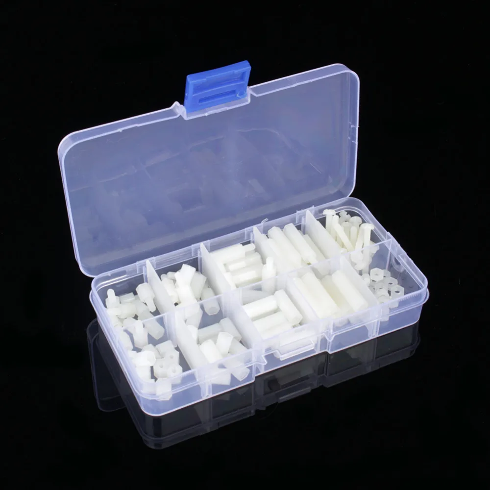 
120pcs Nylon Hex Screw Nut Assortment Kit 