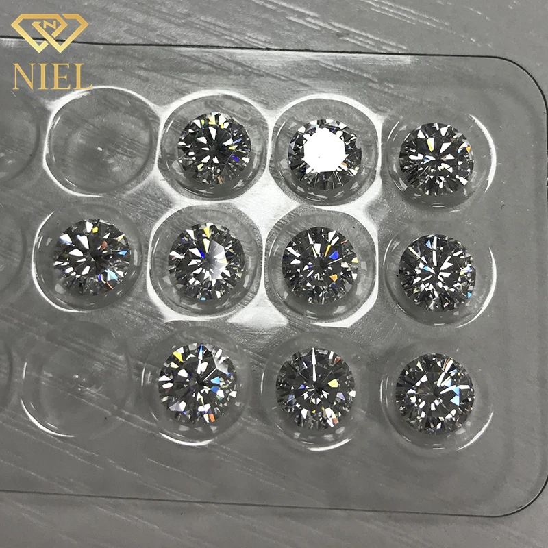 DEF vvs round cut synthetic 2 carat price 8mm diamond moissanite