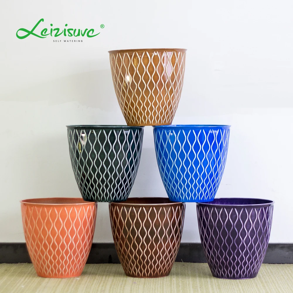 Factory outdoor garden modern wholesale planter plastic plant flower pot