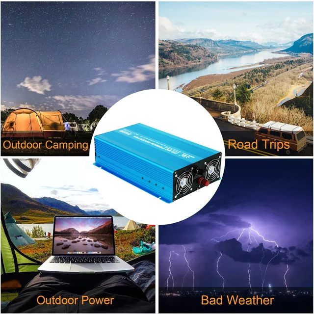 12V to 220v dc/ ac pure sine power inverter 3500 watt 3.5KW 50hz 110v 60hz converter