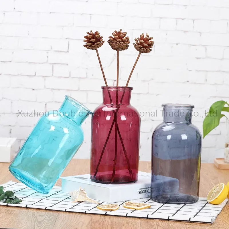 
Florero De Vidrio Home Decoration Christmas Popular Color Replacement Transparent Cylinder Glass Vase 