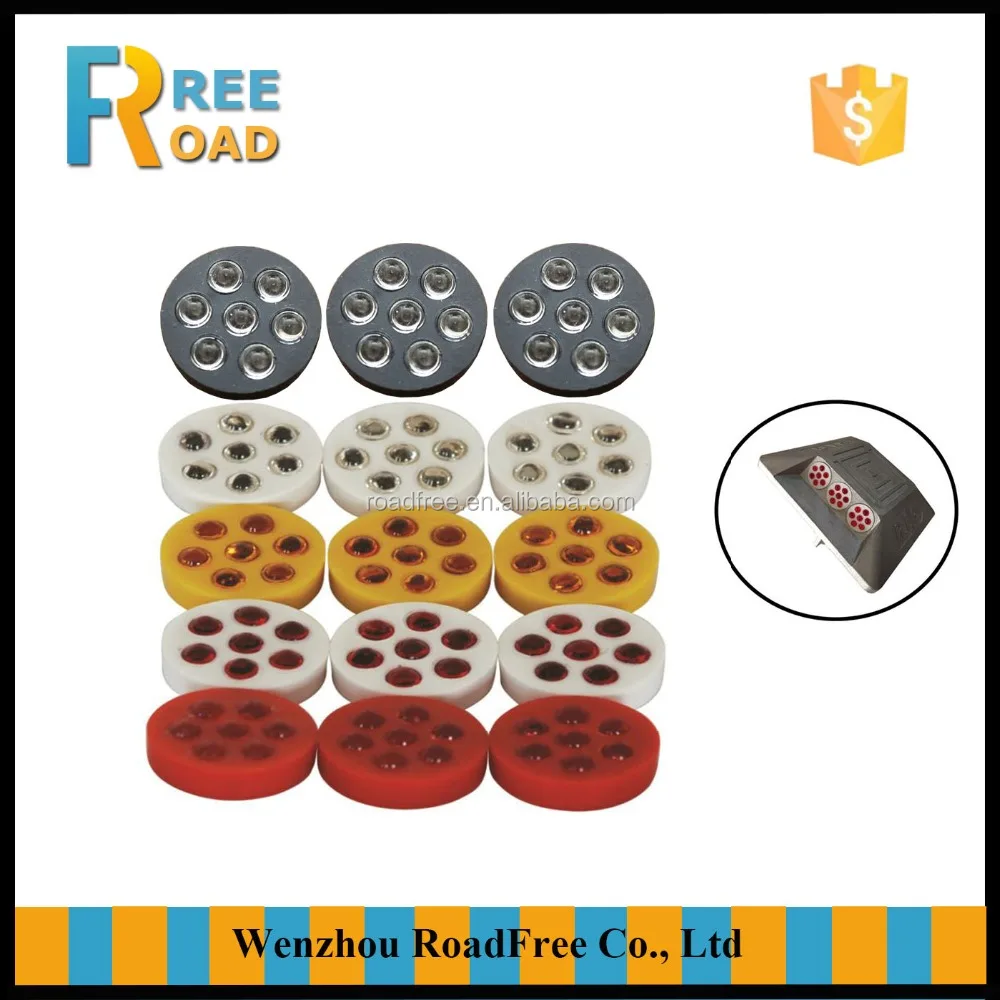 7 elements glass beads cat eye plastic reflective panel, reflector for road studs