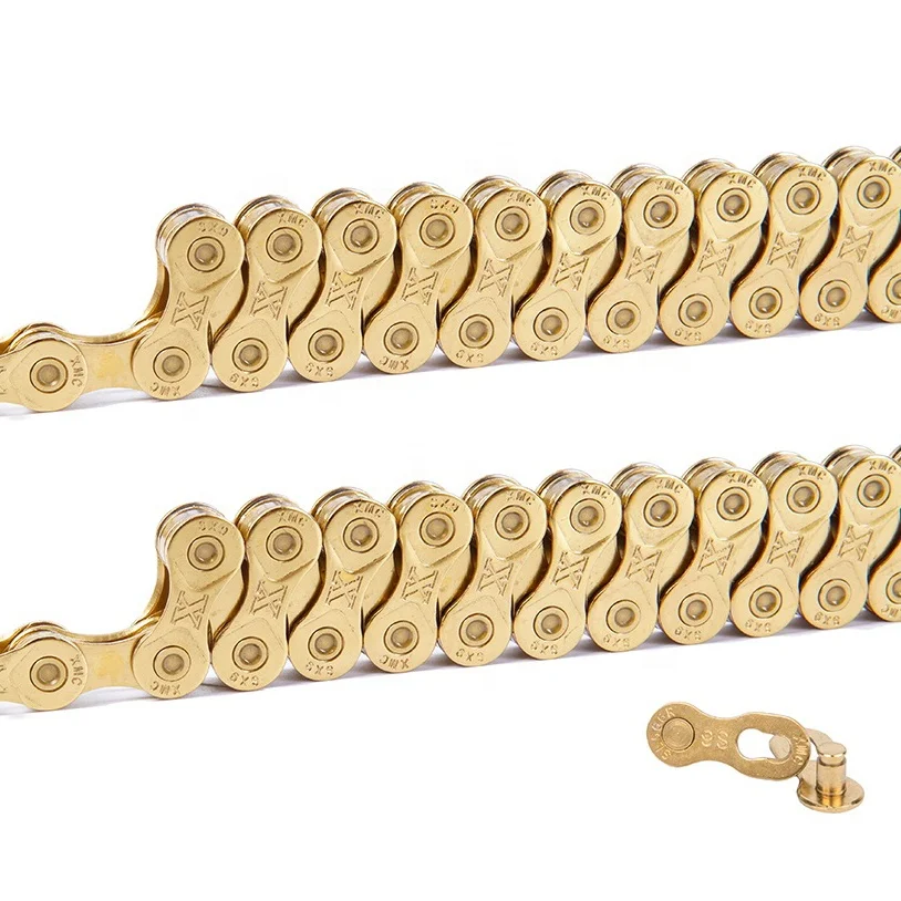 ZTTO MTB Mountain  Road Bicycle Parts 9s 18s 27s 9 Speeds  Gold Golden Chain High Quality Durable for Parts K7 System