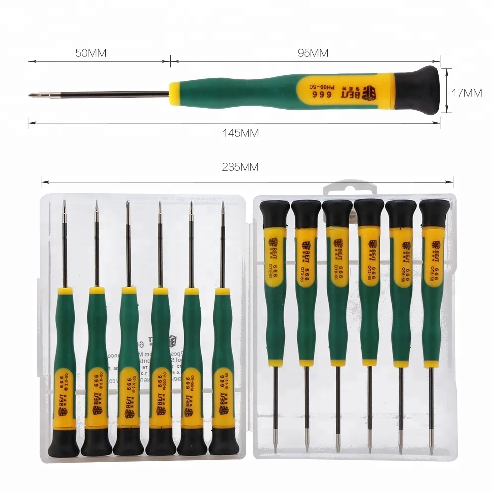 BST-666 12 In 1 T2 T3 T4 T5  Phillips CR-V Screwdriver Set destornillador precision torx 6 Screwdriver Set For Iphone Repair