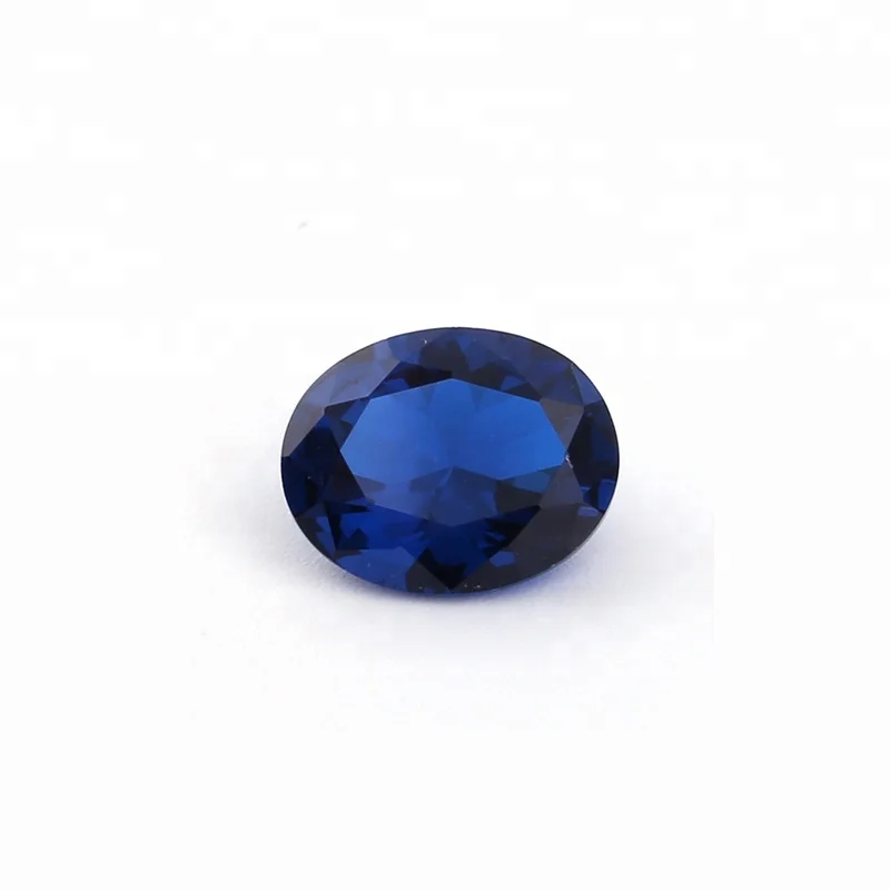 Wholesale price synthetic oval shape 113# blue spinel gemstones
