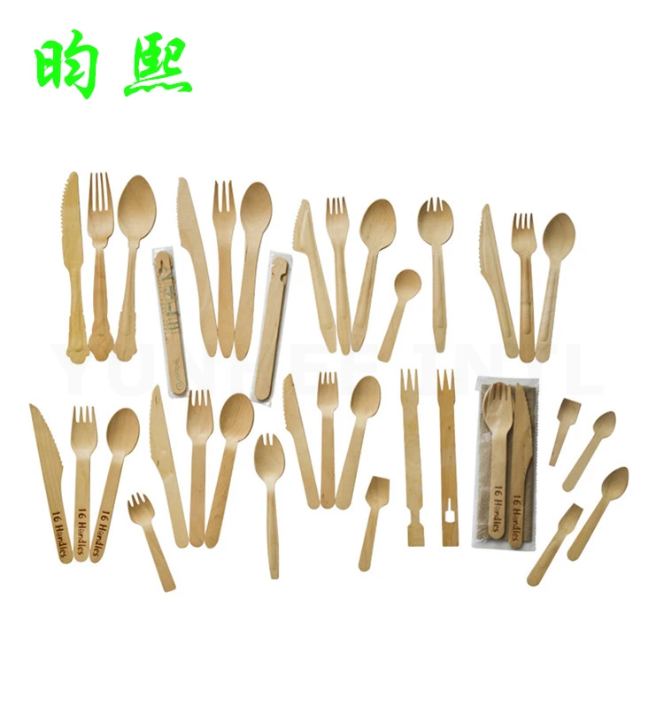 
F-S-C Birch Wood Disposable Cutlery For Restaurant Use 