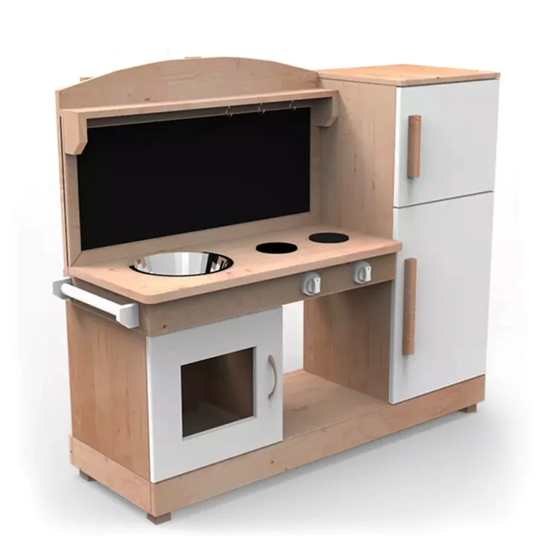Оптовая продажа, детский Дошкольный деревянный кухонный набор, игрушки для ролевых игр
