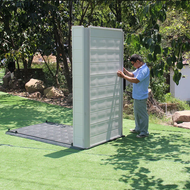 
Triple room middle size outdoor HDPE Plastic shed for garden storage 