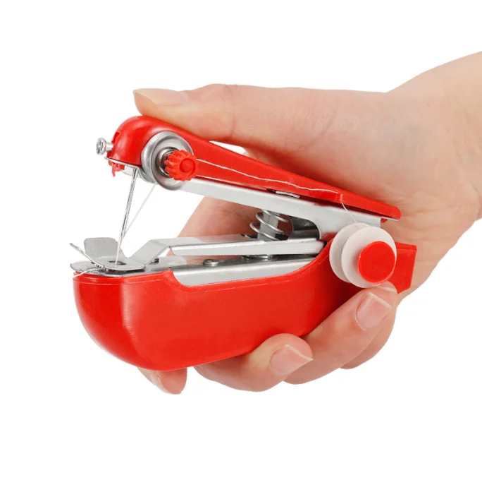 Sewing Machine Portable Needlework Cordless Mini Hand Held Clothes Fabrics Sewing Machine Handy Stitch Hand Clothes Quick Tools